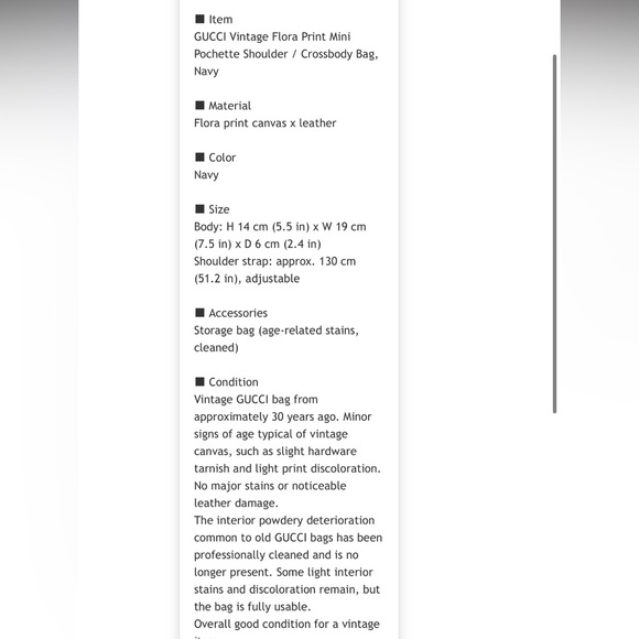 Gucci Floral Crossbody Bag - Navy and Multicolor - Picture 16 of 16